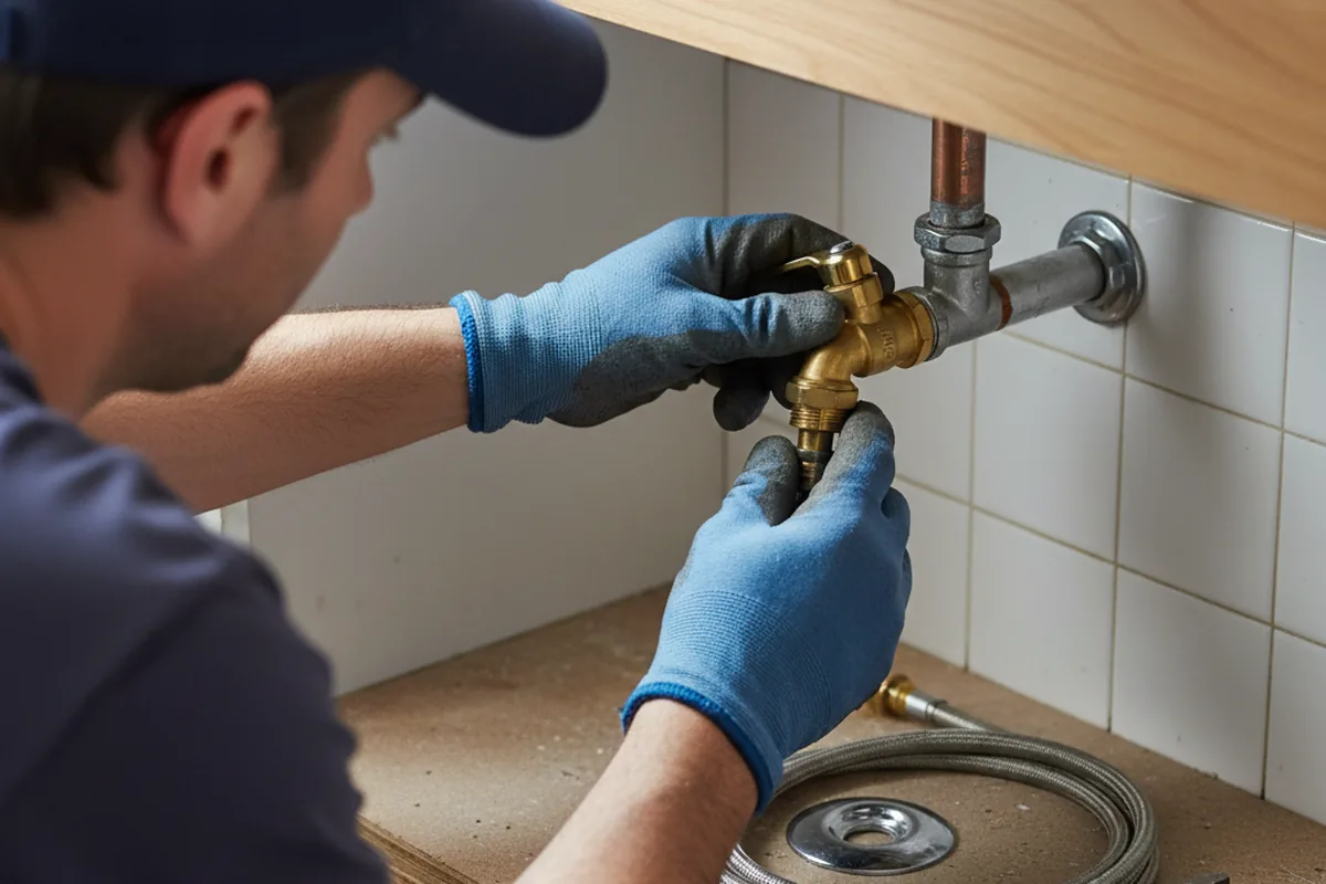 Shutoff valve and fitting work during Repiping in Myers Flat